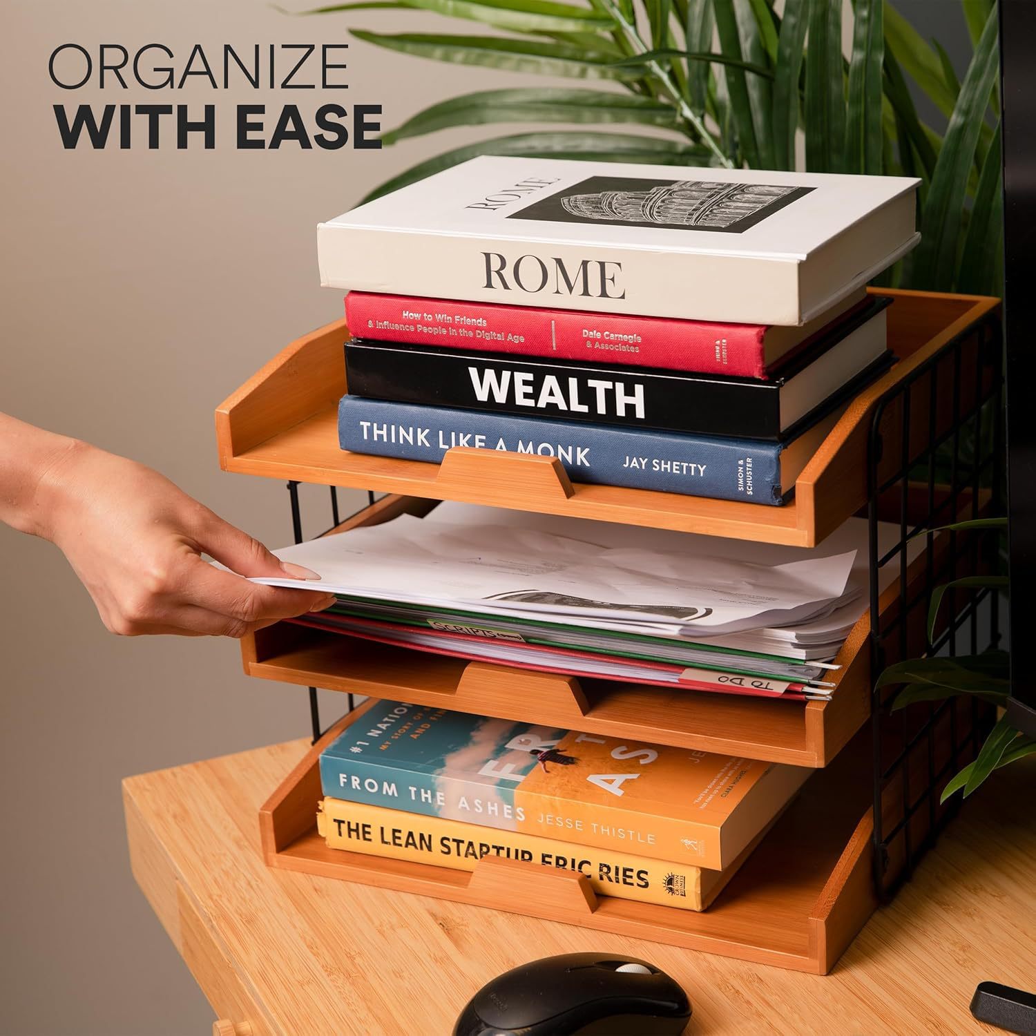 Wooden storage system for documents