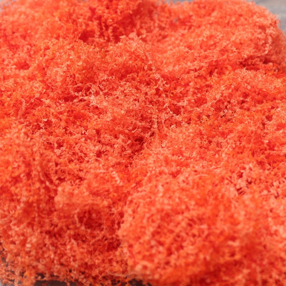 Sợi tơ rêu tơ tằm màu đỏ cam / 25g