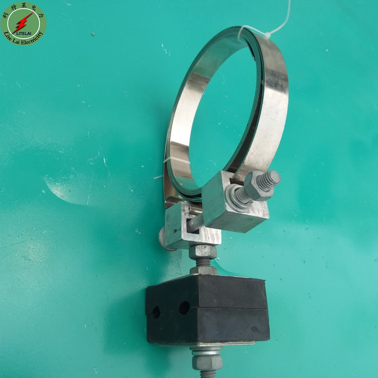 ADSS光缆引下线夹杆用光缆钢带固定线夹