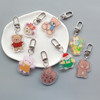 Cartoon acrylic cute keychain, bag for elementary school students, headphones, pendant, with little bears, Birthday gift