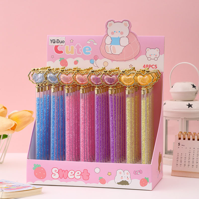 Small Fresh Heart Broken Diamond Eternal Pencil Primary School Student Good-Looking No-Sharpening Writing Pen Girl Heart Gift Pen Stationery Small Fresh Heart Broken Diamond Eternal Pencil Primary School Student Good-Looking No-Sharpening Writing Pen Girl Heart Gift Pen Stationery
