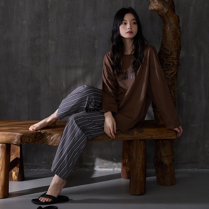 Pure Cotton Pajamas for Women Spring & Fall 2025 New Autumn and Winter High-End Tall Women's Long-Sleeved Home Wear Set