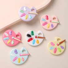 卡通diy树脂配件饰品画画盘奶油胶手工制发夹手机壳鞋扣配饰批发