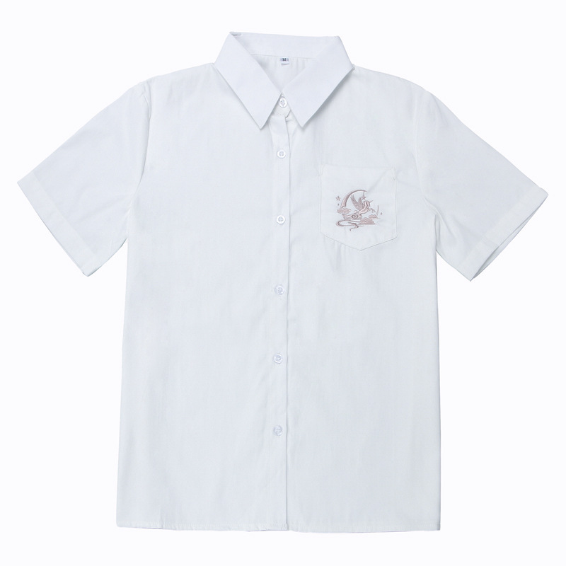 D21031 short -sleeved milk white