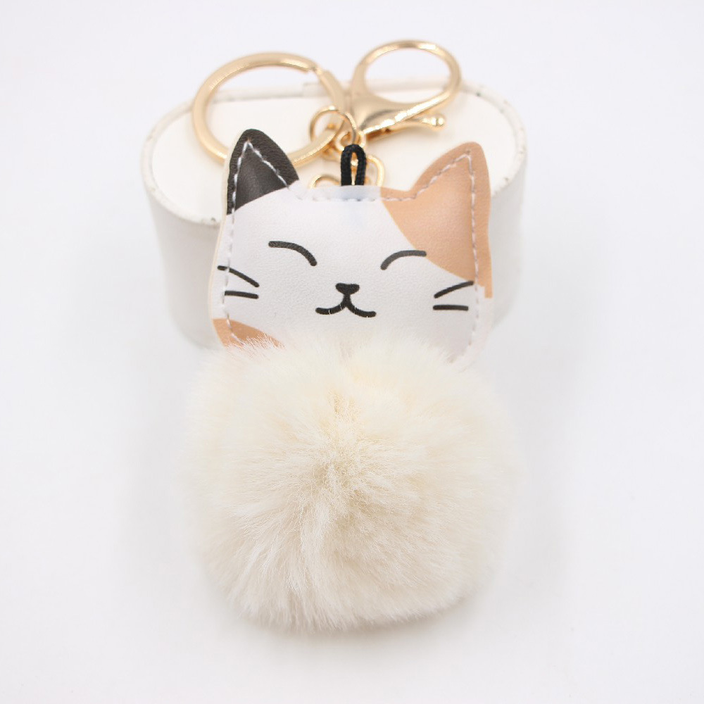 Cute Little Cat Key Chain Pendant School Bag Purse Plush Pendant Jewelry display picture 6