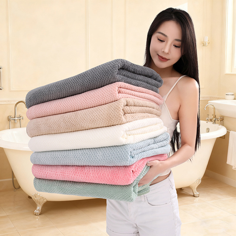 Cross-Border Large Bath Towel, Soft and Absorbent Swimming Wrap Towel, Beach Towel, Quick-Drying, Custom-Made for Adults, Wholesale, Super Absorbent