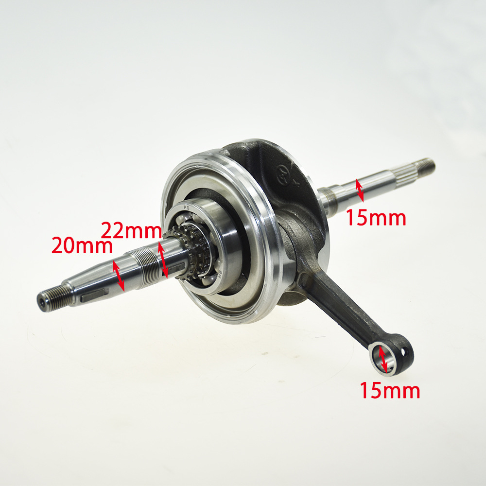 Original Crankshaft for Jinlong Juneng Gy6 200Cc Engine with Reverse Gear, Manual Start, and Balance Shaft