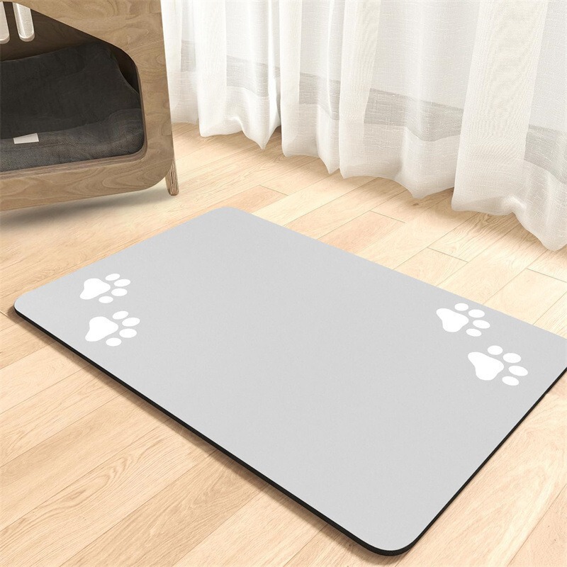 Amazon temu ラベル付きペット猫と犬の食事マット新しい珪藻泥フロアマット飛沫防止吸水速乾マット|undefined