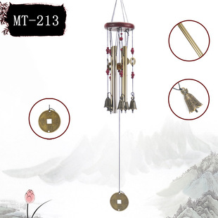 Metal pendant wooden wind chime multi-tube anti-rust decorations travel decoration auspicious home gifts attractions pendant pendant