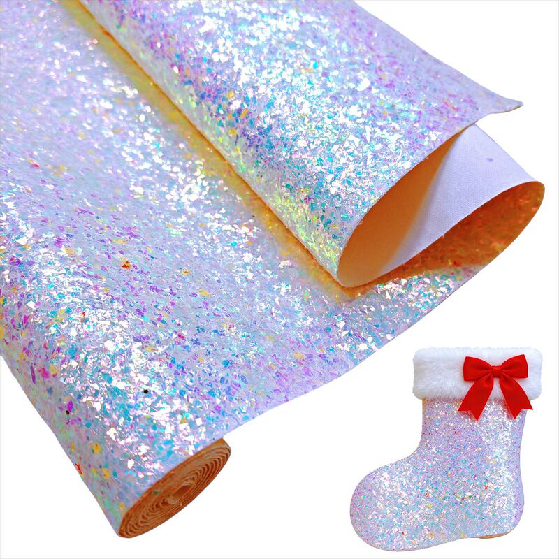Lupine Flower Iridescent Glitter Pu Light Luxury Irregular Sugar Paper Hot Stamping Small Roll Handcraft Fabric
