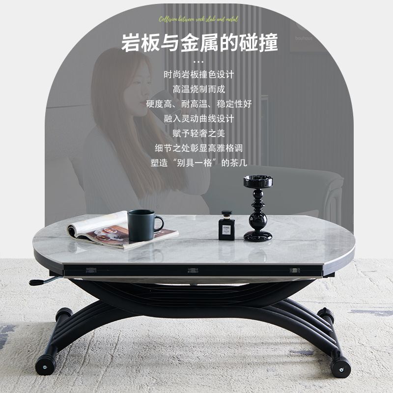 多功能升降茶几餐桌两用一体式小户型客厅圆形可移动折叠家用茶几|undefined