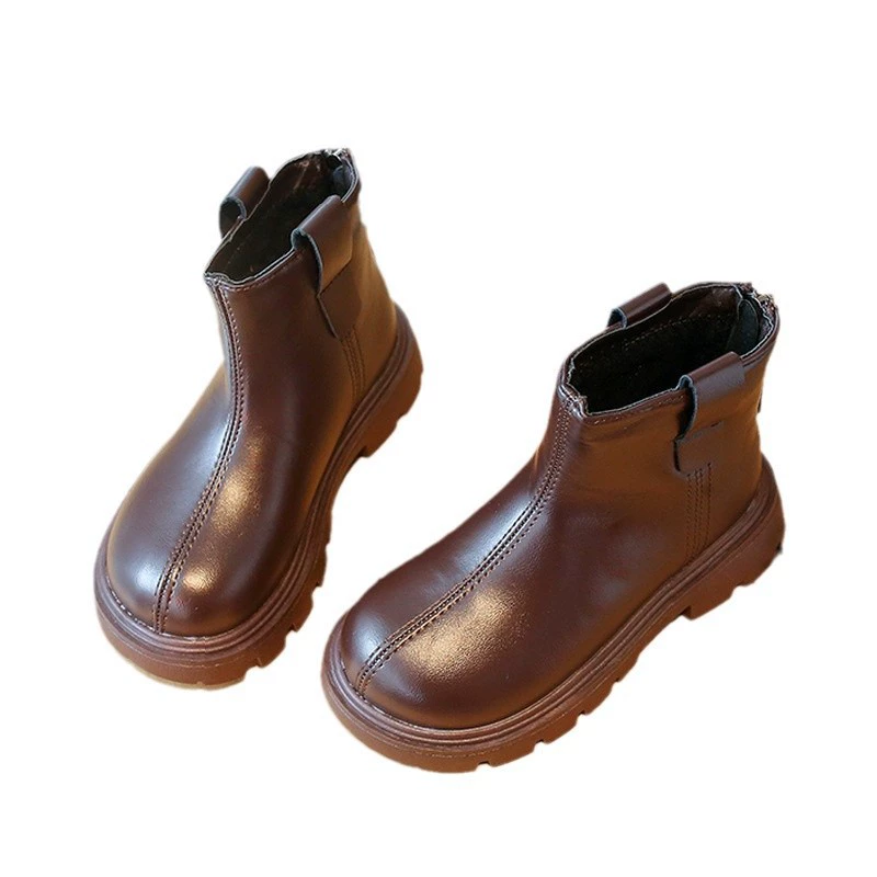 Martens, теплые ботинки, модная универсальная обувь на плоской подошве, средней длины