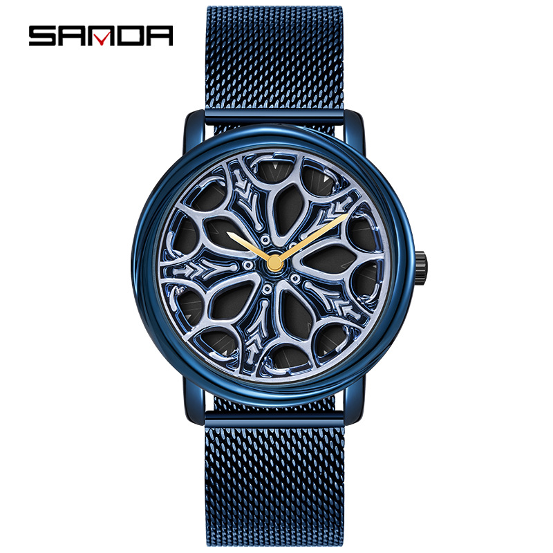 1105 메쉬 벨트 블루