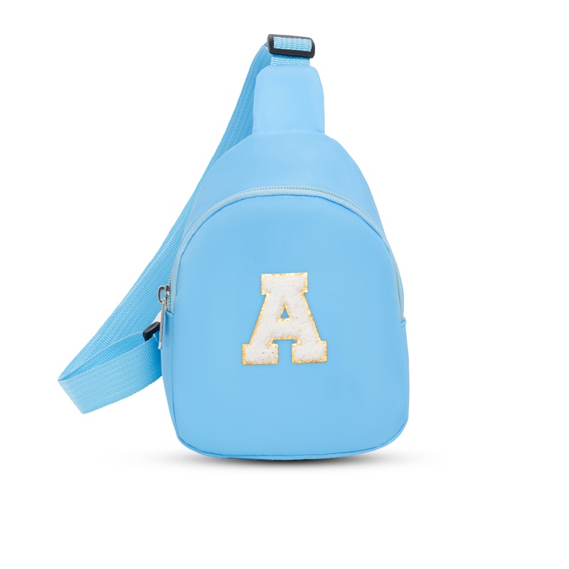 2026 nuevo bolso de pecho para niños letras de moda coreana para niños y niñas bolso de cintura ligero mini bebé