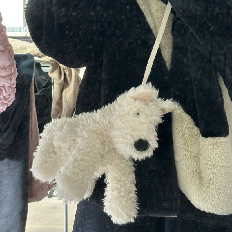 2023 New West Highland muñeca bolsa de dibujos animados de peluche de juguete muñeca bolsa de mensajero lindo perrito bolsa de regalo