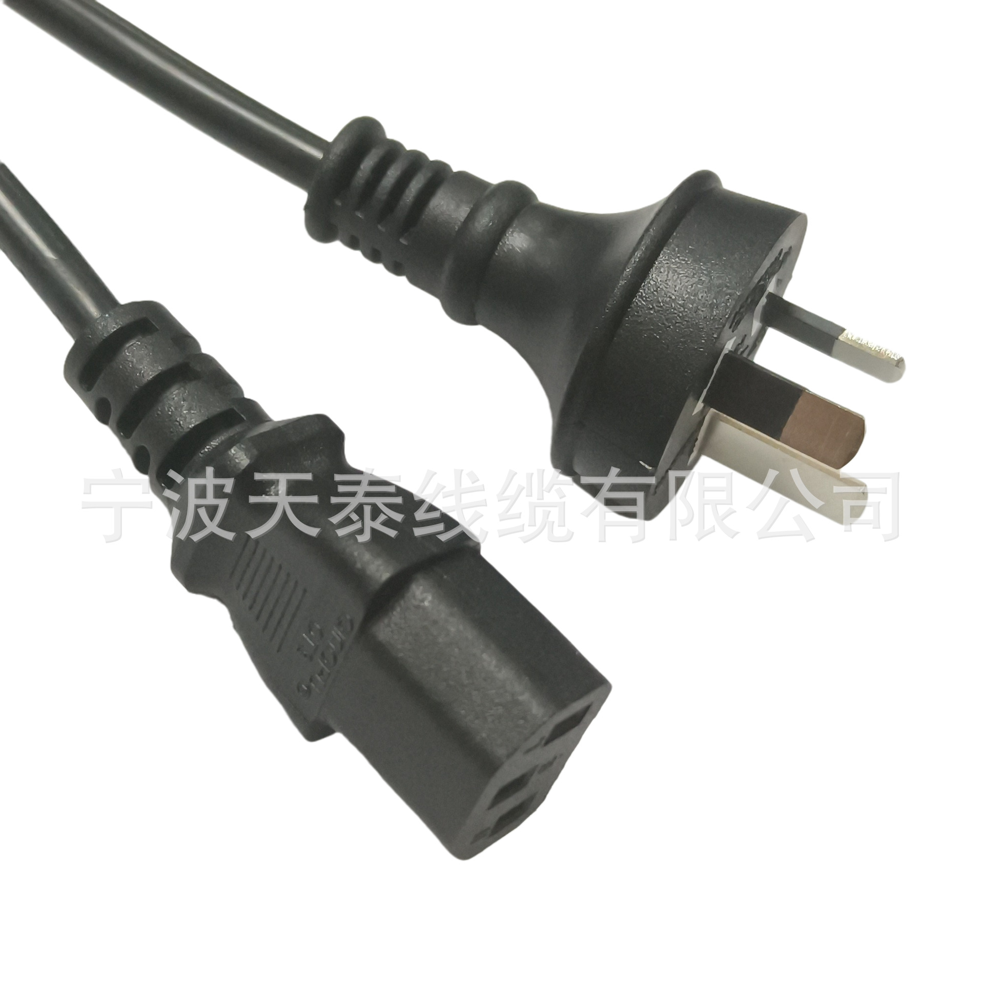 厂家供应 三芯澳规电源线澳标SAA认证澳式两插品字尾插头线