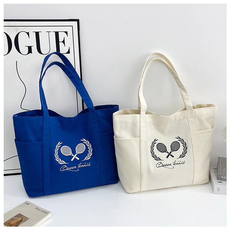 A new best-selling large-capacity casual canvas bag, a Korean-style fashionable and simple canvas bag for commuting to school undefined