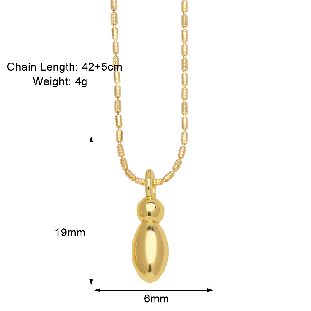 10g Weight Gold Plated Plating Material Pendant Necklace Classification 1 Piece Quantity Daily, Street Occasion Copper Material Letter Pattern Unisex Gender Simple Style Style Copper Gold Plated Simple Style Letter Pendant Necklace 10
