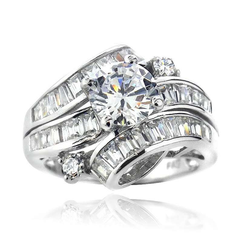 Anello squisito da donna design curvo personalizzato_voghion.com