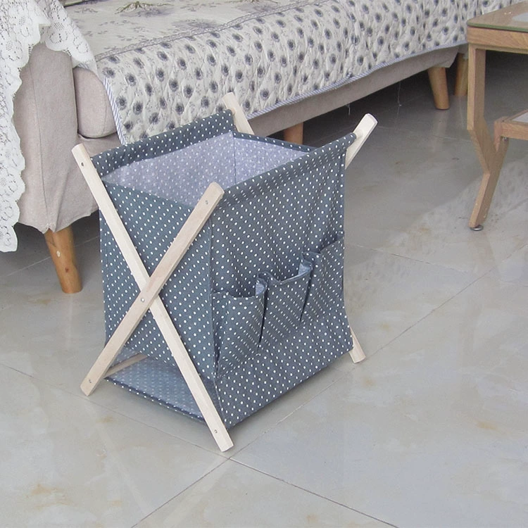 Большая корзина для хранения нижнего белья, носков и игрушек из хлопка и льна из цельного дерева, креативная складная корзина для хранения из бревенчатой ​​ткани