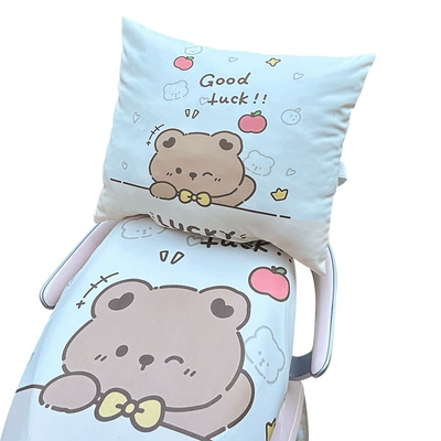Electric car rear backrest: Cushion, Cartoon Cute Lumbar Cushion