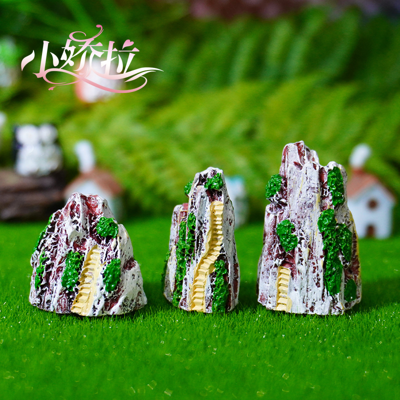 Nueva pecera transfronteriza rocalla paisaje mini piedra resina micro paisaje jardinería pequeña decoración bonsai rocalla