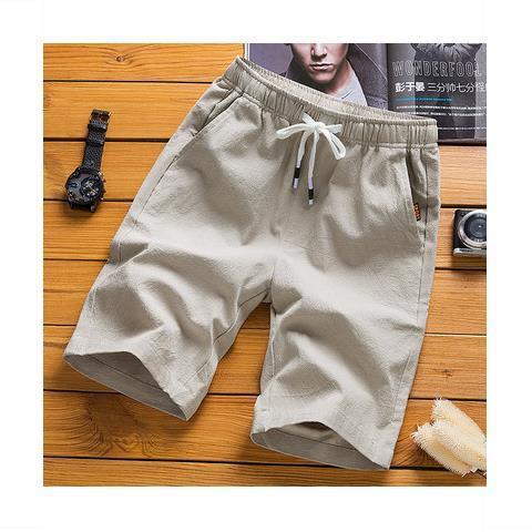 Pantalones cortos, tendencia de verano para hombres, pantalones de cinco puntos para hombres, pantalones delgados, pantalones de playa de gran tamaño sueltos y transpirables casuales
