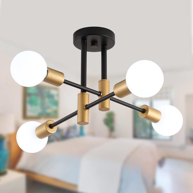 Amazon Canada Station Hot Selling Ceiling Lamp Retro Semi-Embedded E26 Lamp Fba Special Factory Cross-Border Lamp