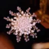 Жемчужно-кристальная брошь, золотой