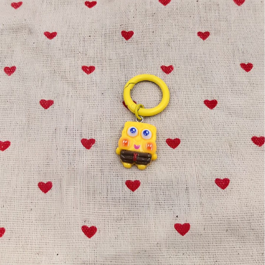 Pequeña campana de tarjetas de dibujos animados lindos bolsos de pareja de estudiantes D01 pareja famosa en línea SpongeBob