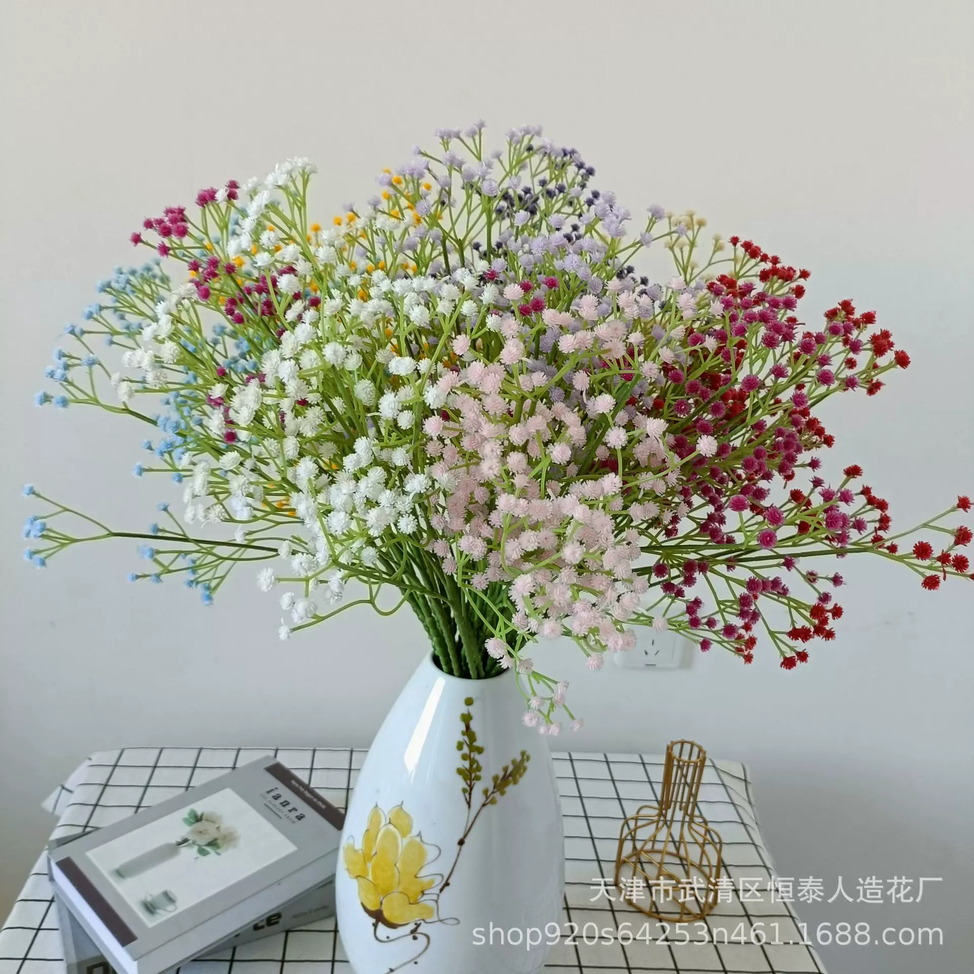 仿真满天星108头婚庆手捧花婚礼堂场景布置点缀假花厂家批发花束