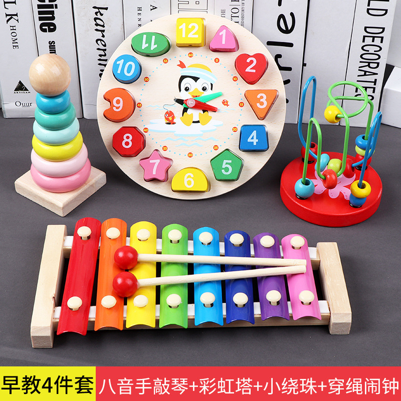 子供の子供の八音の手は小さい木琴の12ヶ月の音楽器の1-2-3歳の赤ちゃんの益智の早教のおもちゃを叩きます。|undefined