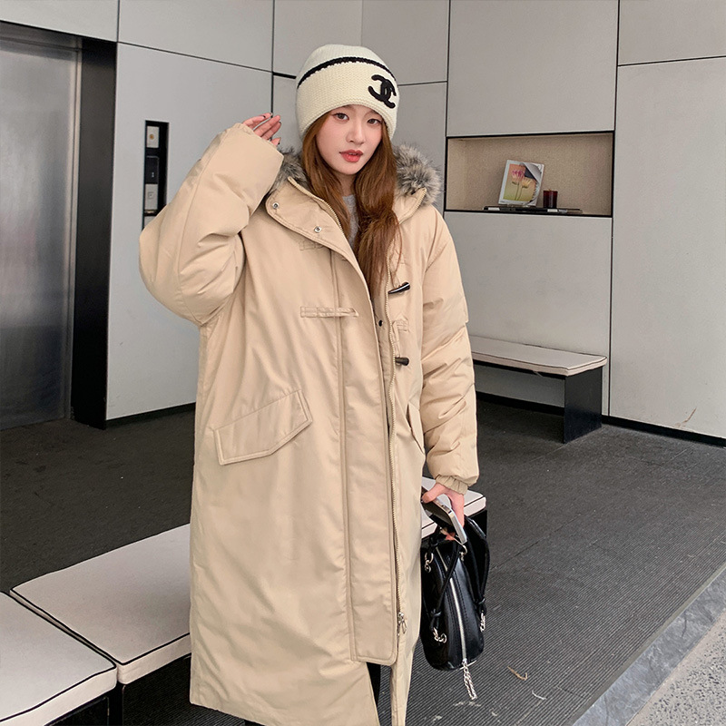 2025 nuevo tipo de ropa de algodón de invierno coreano engrosado sobre la rodilla chaqueta de algodón de moda nueva image 4