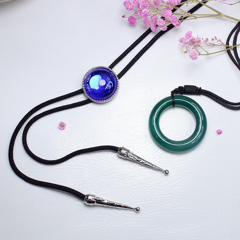 Japanese Anime Merchandise: The Ancient Magus' Bride – Tomoe Hane's Necklace, Cosplay Magic Stone Pendant with Bow-Tie