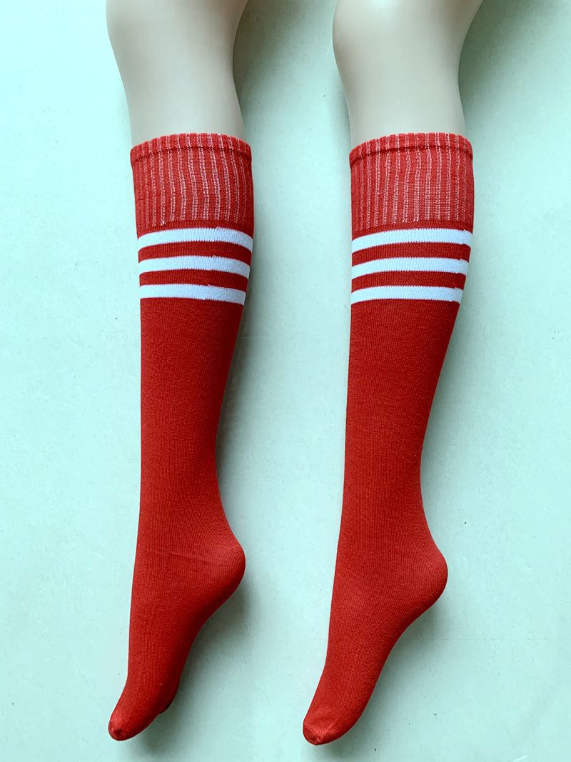 Calcetines de fútbol para adultos para niños delgados calcetines de media pantorrilla rendimiento de baile porristas calcetines deportivos para estudiantes