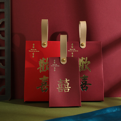 新款中式结婚伴手礼高级感婚礼礼盒回礼批发空盒糖果中国风喜糖盒