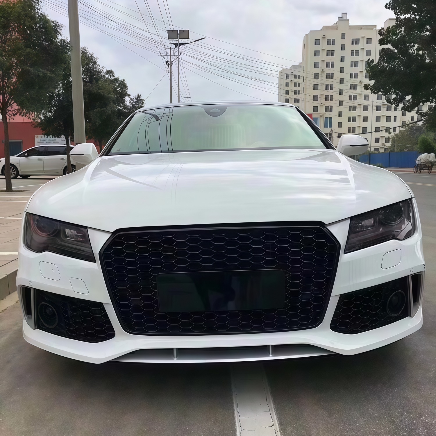 Suitable for Audi 09-15 A7S7 Modification and Upgrade to Rs7 Large Body Kit, Dedicated Modification for S7/Rs7 Front Bumper and Front Face