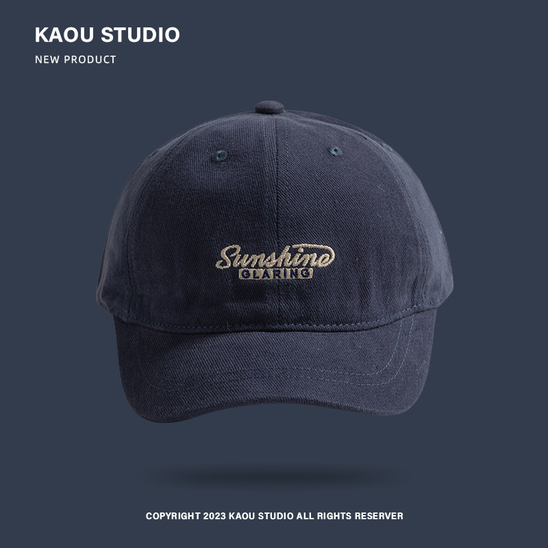 Short eaves SUN-navy blue