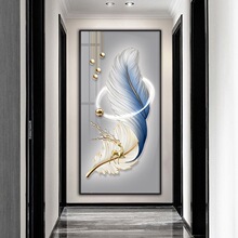 轻奢粘客厅入户玄关装饰画现代简约自现代走廊壁画过道贴画装饰画