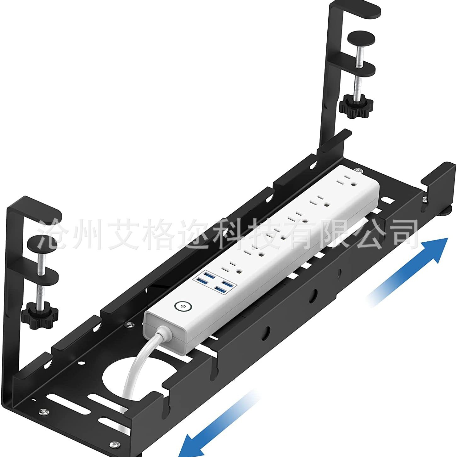 Organizador de cable de escritorio organizador de cable debajo de la Mesa retráctil sin perforaciones organizador de cable