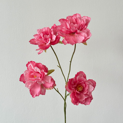 Pink artificial flowers wedding hall layout artificial flowers background wall decoration flowers ceiling flower path guide flower arrangement Juanhua