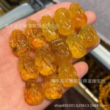 天然蜜蜡貔貅 配件配石 可镶嵌戒指 吊坠 diy款式蜜蜡厂家直销