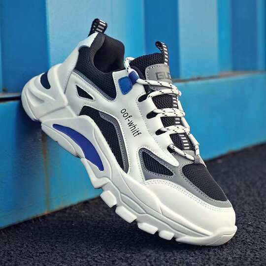 2024 spring cross-border men's shoes new men's sneaker low-top contrast color daddy shoes breathable Korean running shoes