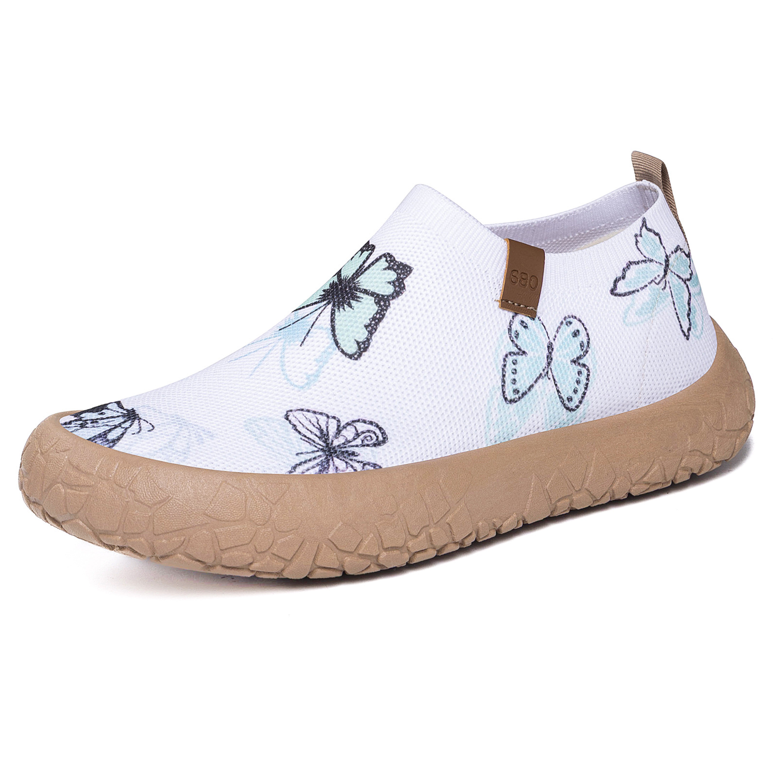 Nuevos zapatos de viaje pintados transfronterizos ligeros, zapatos transpirables, zapatos flexibles, cómodos y anchos zapatos de mujer