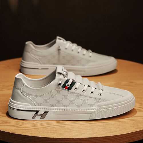  Autumn New Casual Men's Shoes Outdoor Sports Shoes Student White Shoes Korean Fashion Trendy Shoes Men's Low Top