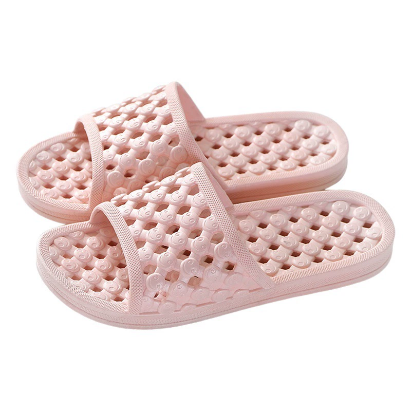 Новые тапочки для женского общежития, утечка, полые смайлики, домашние летние домашние Тапочки для ванной, парные мужские и женские Тапочки