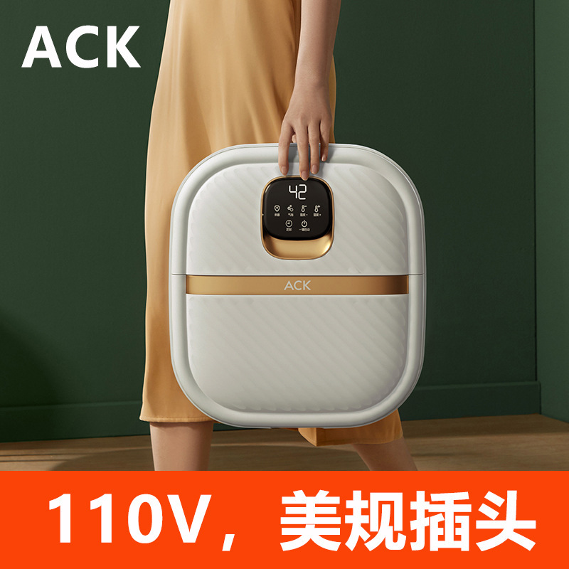 110V American Standard Plug Foldableing Foot Bath Bucket Cross-Border Small Household Appliances Household Electric Heating Massage Foot Bath