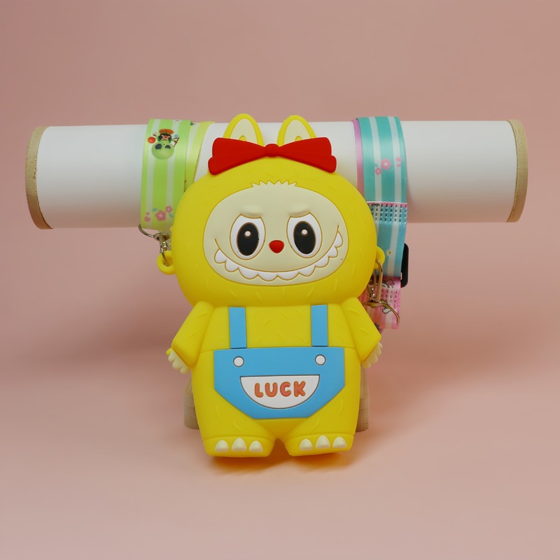 国境を越えた人気のラブブシリコン小銭入れ漫画かわいい子供用ポータブルストレージクロスボディバッグギフト卸売|undefined