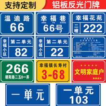 铝板反光门牌家用号码牌商铺家庭门牌号二维码门号牌指示牌标志