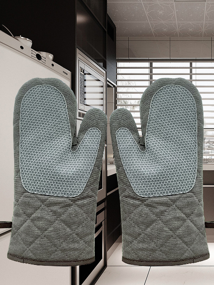 QINGAN 안티 스케일링 장갑 오븐 두꺼운 열 절연 베이킹 고온 저항성 베이킹 팬 스팀 전자 레인지 상업용 케이터링